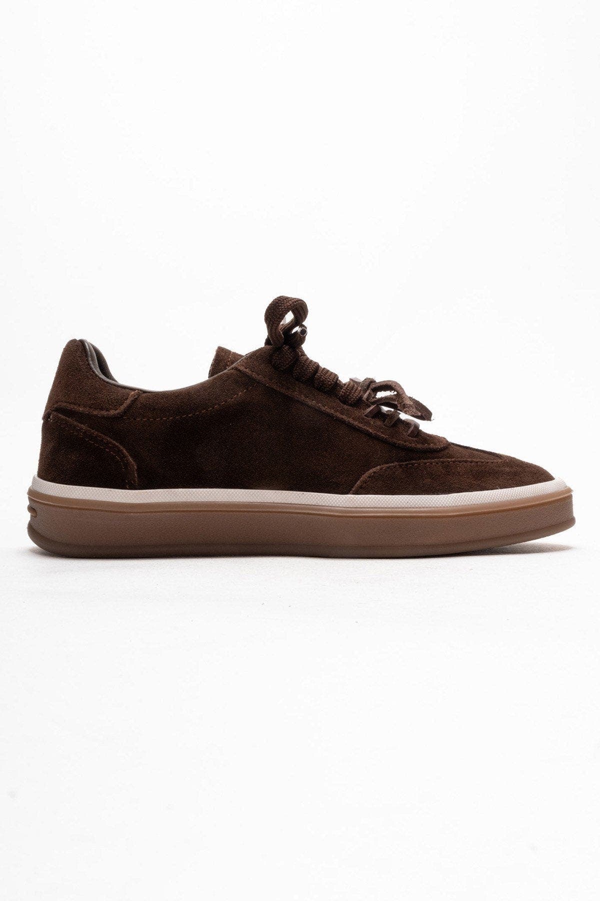 Forever & Always Shoes Melle Leather Sneaker, Alternate, color, Brown Suede
