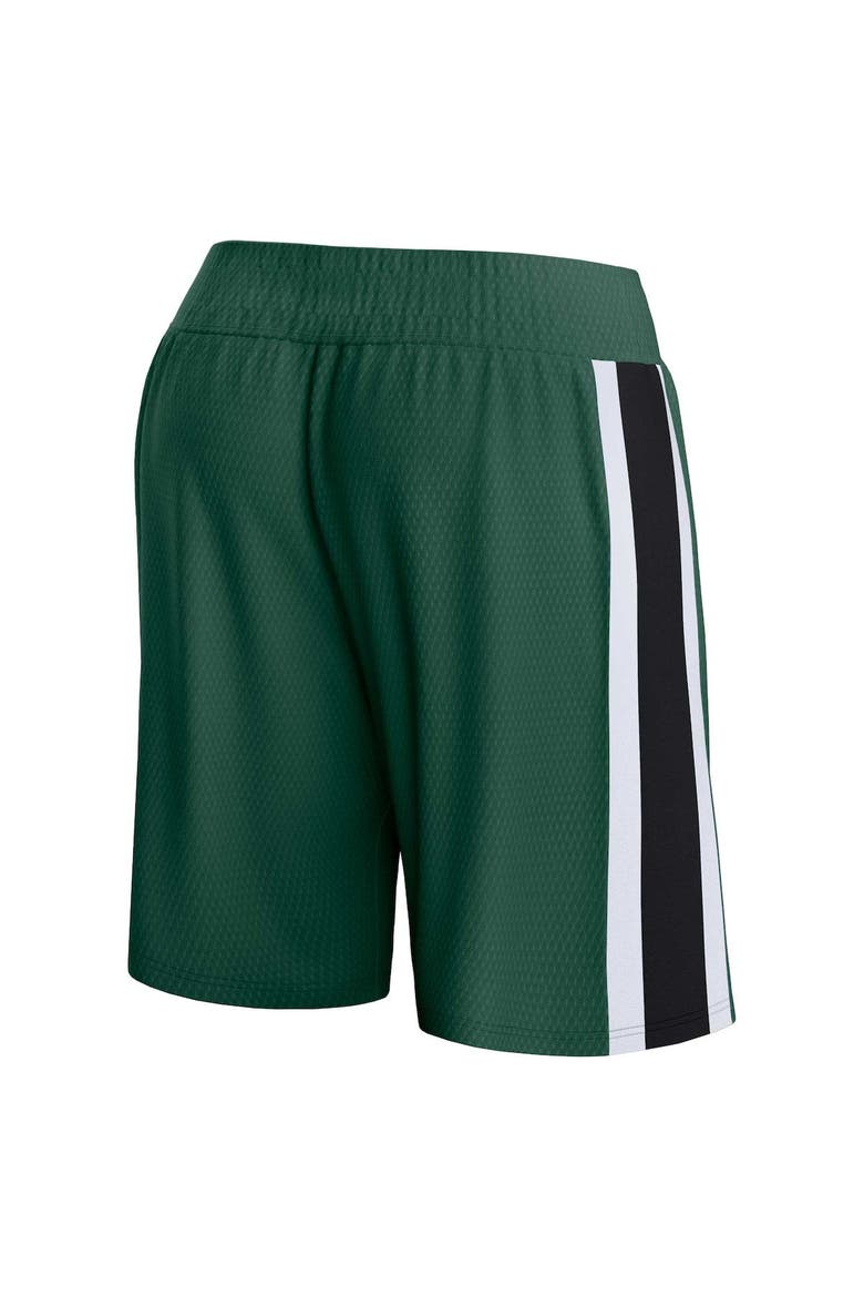 Men's Fanatics Branded Hunter Green Milwaukee Bucks Referee Iconic Mesh Shorts, Alternate, color, Hunter Green