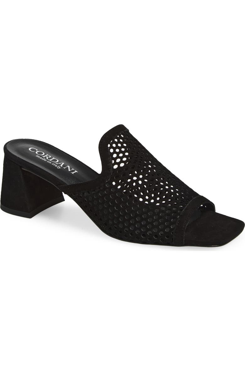 Cordani Inez Slide Sandal, Main, color, Black Suede