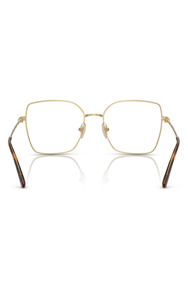 VOGUE 53mm Square Optical Glasses, Alternate, color, Shiny Gold