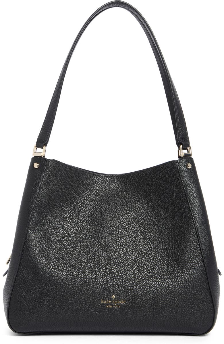 Kate Spade New York leila medium shoulder bag, Main, color, Black