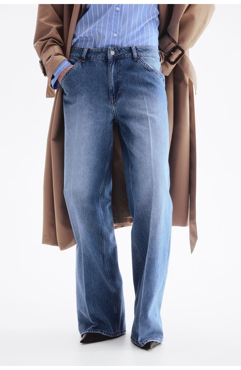 H&M Crease-leg Jeans, Alternate, color, Denim Blue