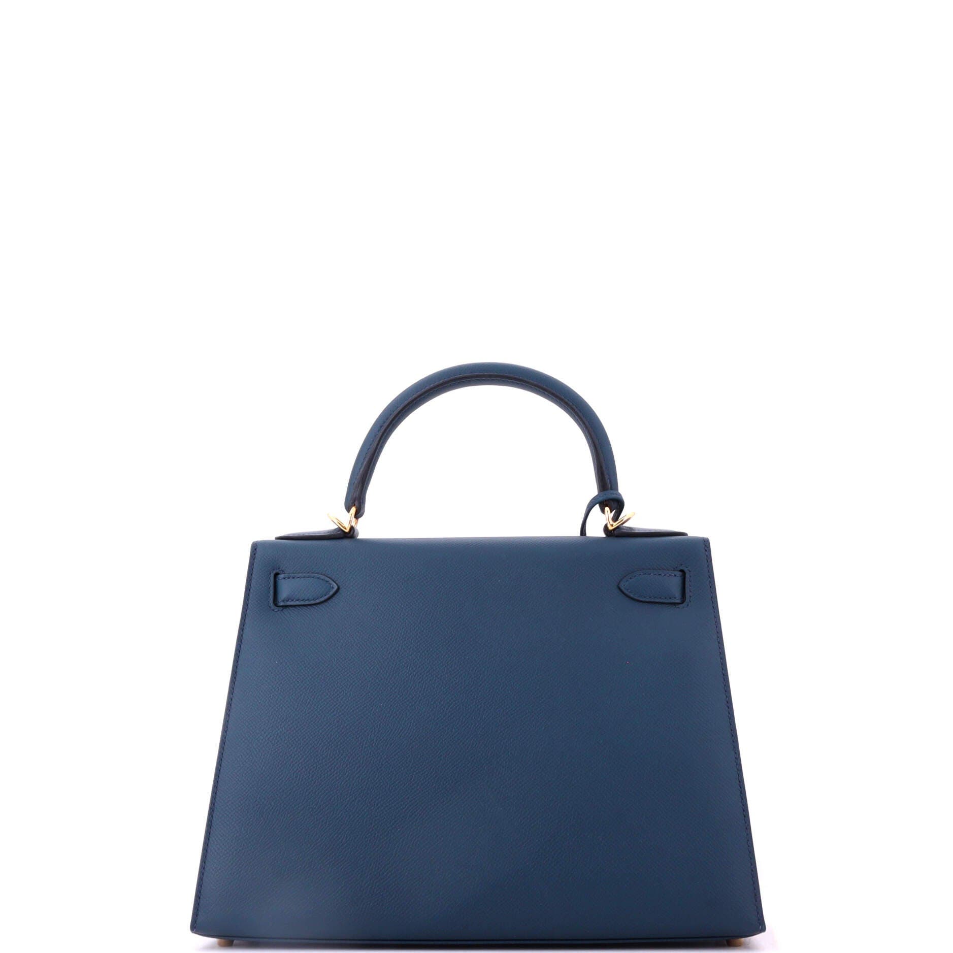 Kelly Handbag Blue Epsom with Gold Hardware 28, Alternate, color, Blue