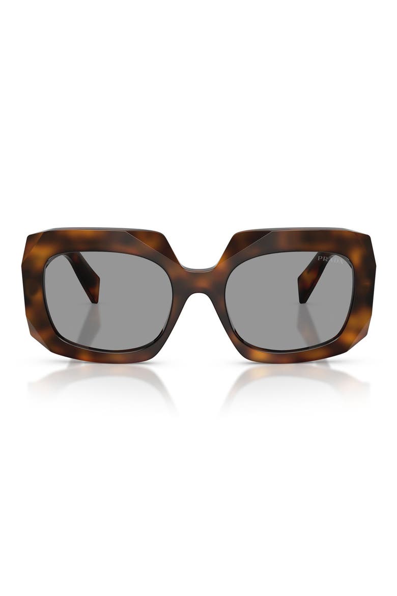 55mm Square Sunglasses, Main, color, JUNIPER TORTOISE / GREY