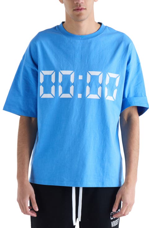 Us Against Time Cotton Graphic T-Shirt