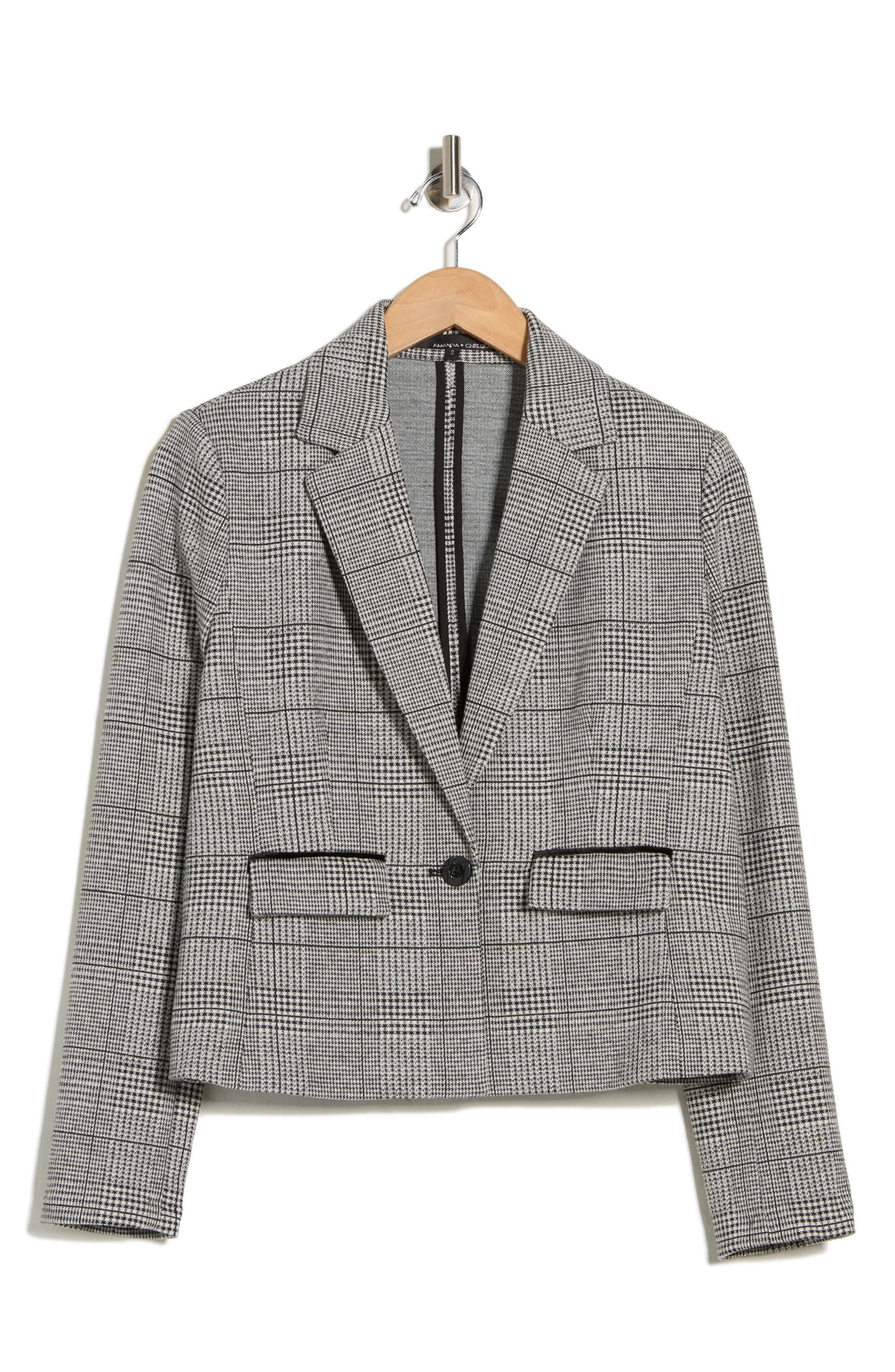 Amanda & Chelsea Glen Plaid Notch Lapel Blazer