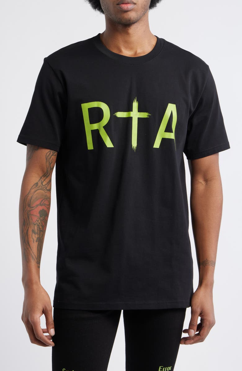 RtA Liam Regular Fit Cotton Logo Graphic T-Shirt, Main, color, 