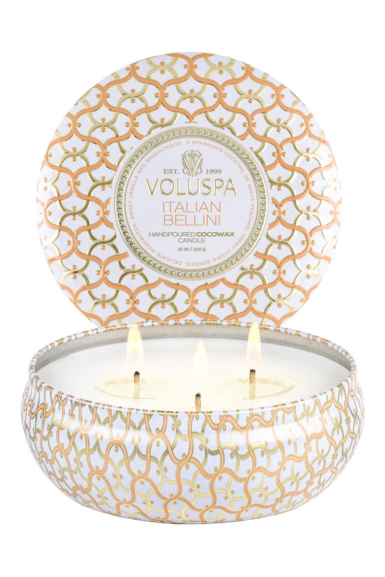 Three-Wick Tin Candle, Alternate, color, ITALIAN BELLINI