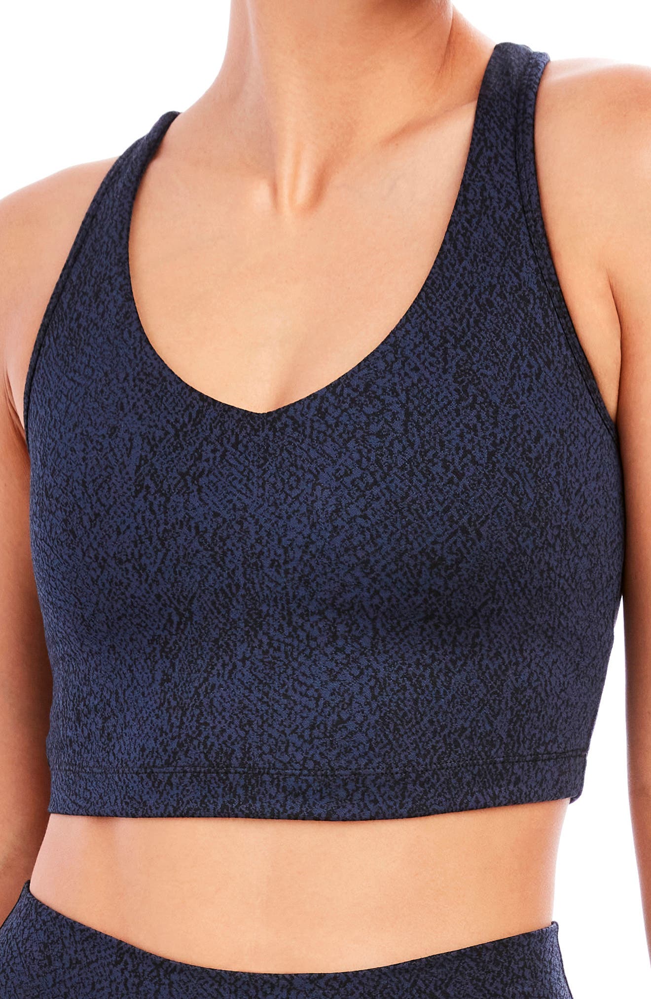 SAGE COLLECTIVE Python V-Neck Keyhole Sports Bra (Women) | Nordstromrack