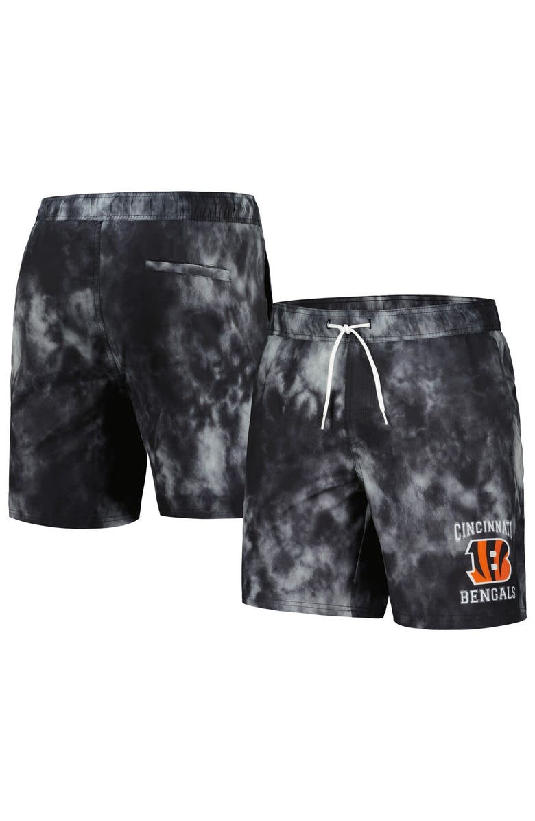 G-III SPORTS BY CARL BANKS Men's G-III Sports by Carl Banks  Black Cincinnati Bengals Change Up Volley Swim Trunks, Main, color, 