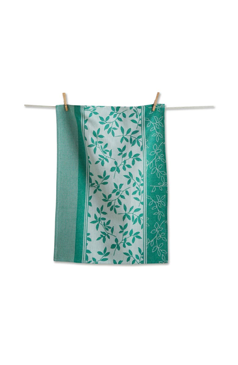 tag Jacqura Liana Jacquard Tea Towel Green Kitchen Towels, Main, color, Green