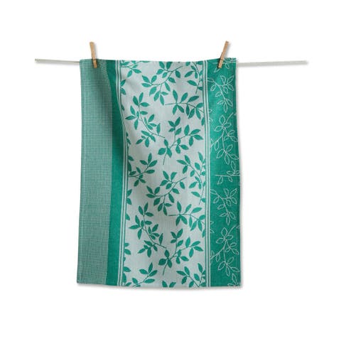 Jacqura Liana Jacquard Tea Towel Green Kitchen Towels