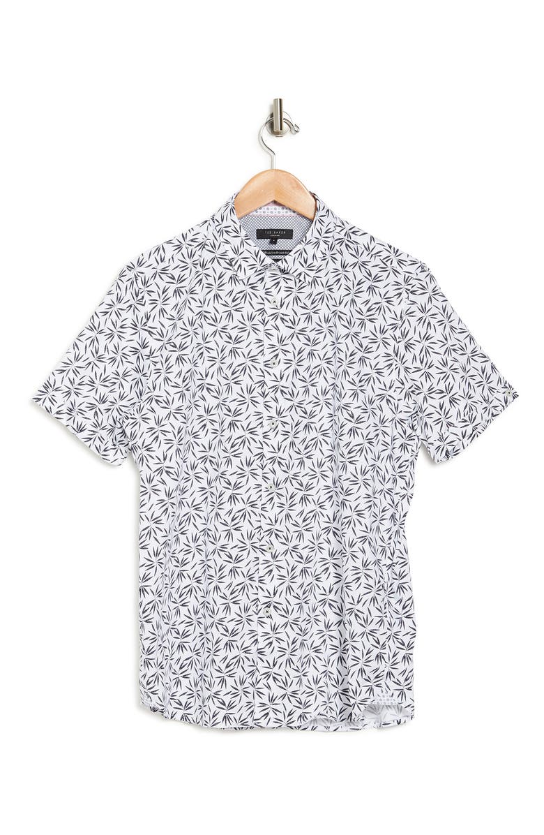 Ted Baker London Krosa Slim Fit Short Sleeve Button-Up Shirt, Alternate, color, 