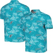 Reyn Spooner Men's Reyn Spooner Teal Florida Marlins Cooperstown Collection Puamana Print Polo