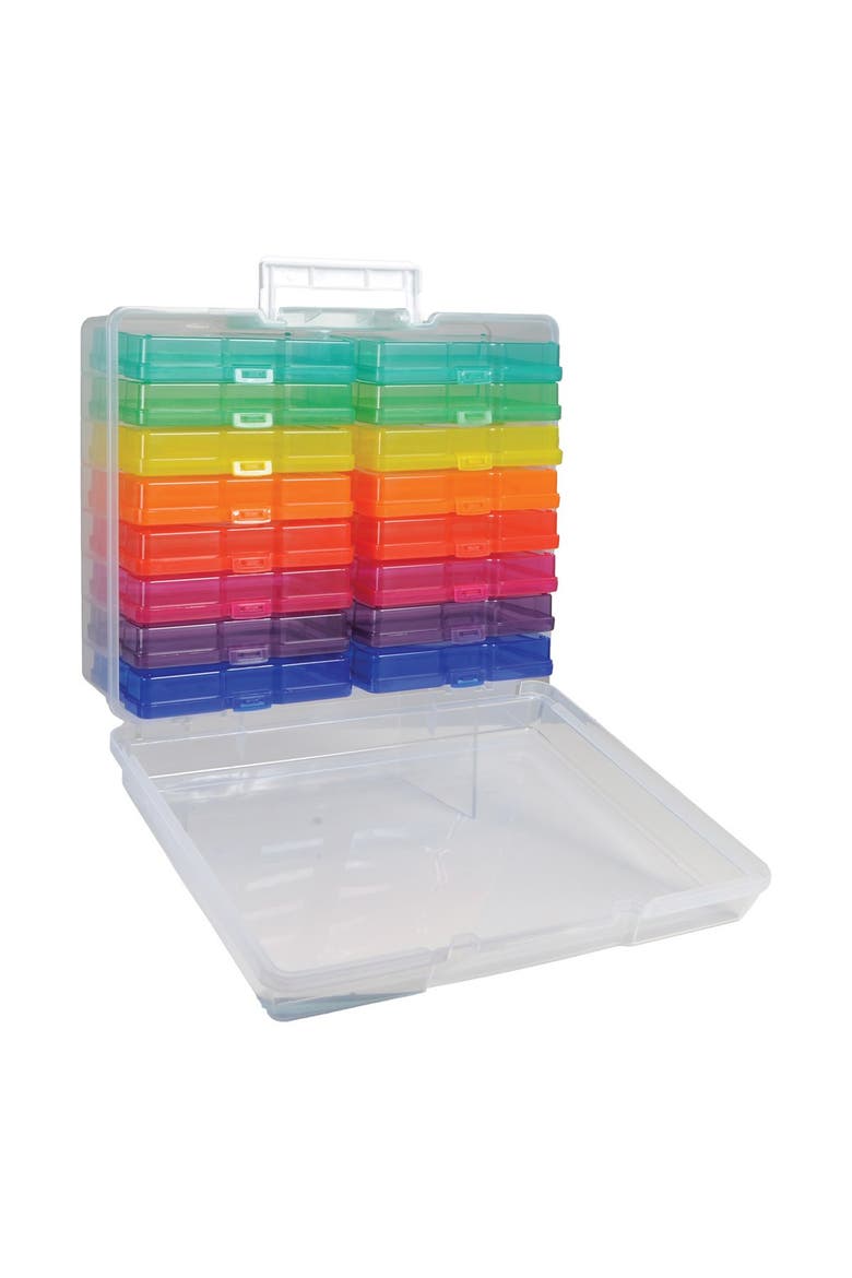Rainbow Storage Box with 16 Cases, Alternate, color, Multicolored
