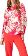 IVONNE Floral Print Long Sleeve Blouse