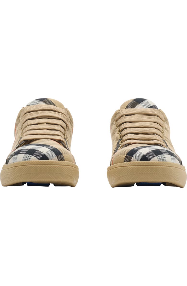 Burberry Check Sneakers, Alternate, color, Sand Beige