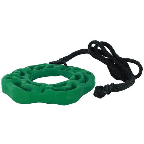 Luna Ring, Horse Equine, 9 Inchs Green, Rubber Treat Puzzle Toy