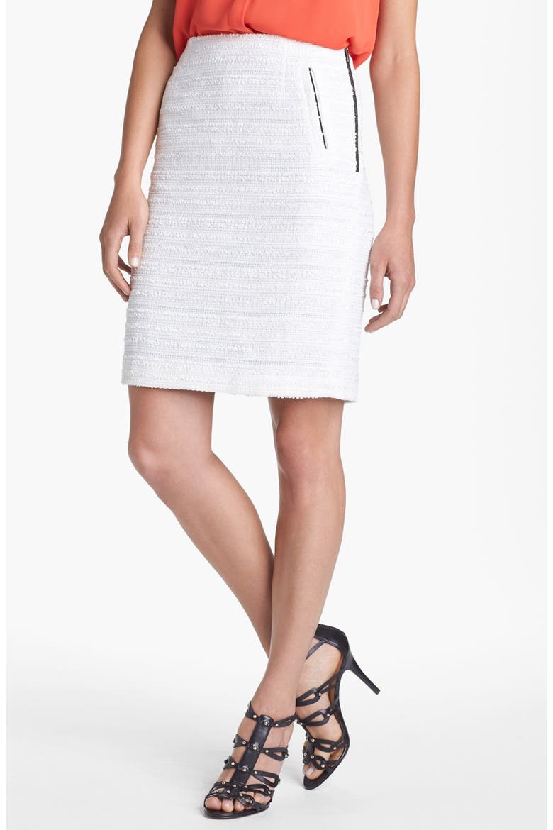 Textured Pencil Skirt, Main, color, CREAM CLOUD
