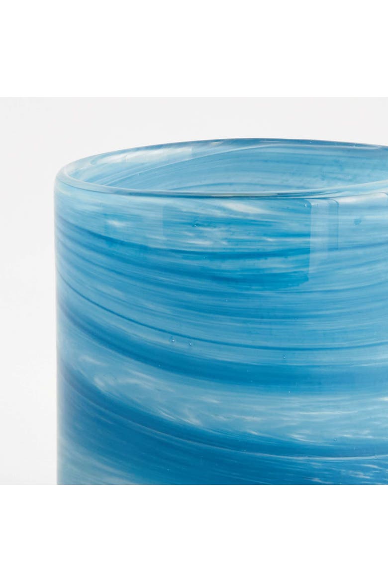 Barclay Butera Seaside Glass Hurricane, Alternate, color, Blue