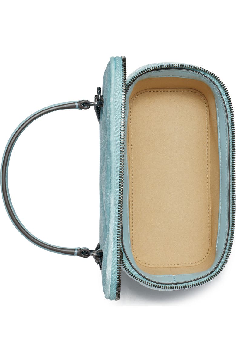 Tory Burch Kira Quilted Velvet Vanity Case, Alternate, color,