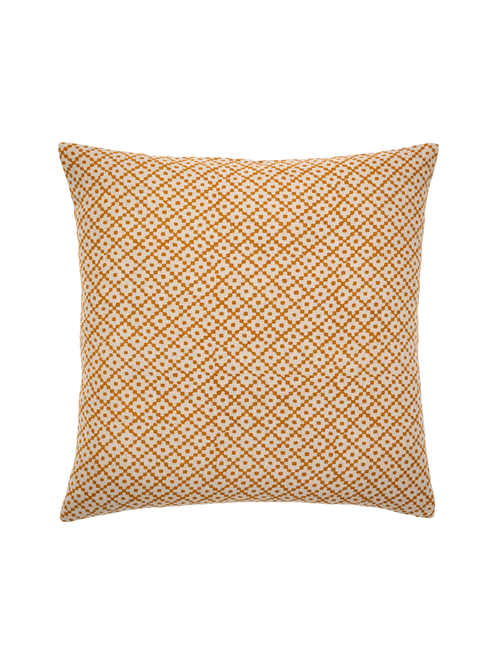 Alamwar Kenya Ochre Decorative Pillow Cover In Ochre
