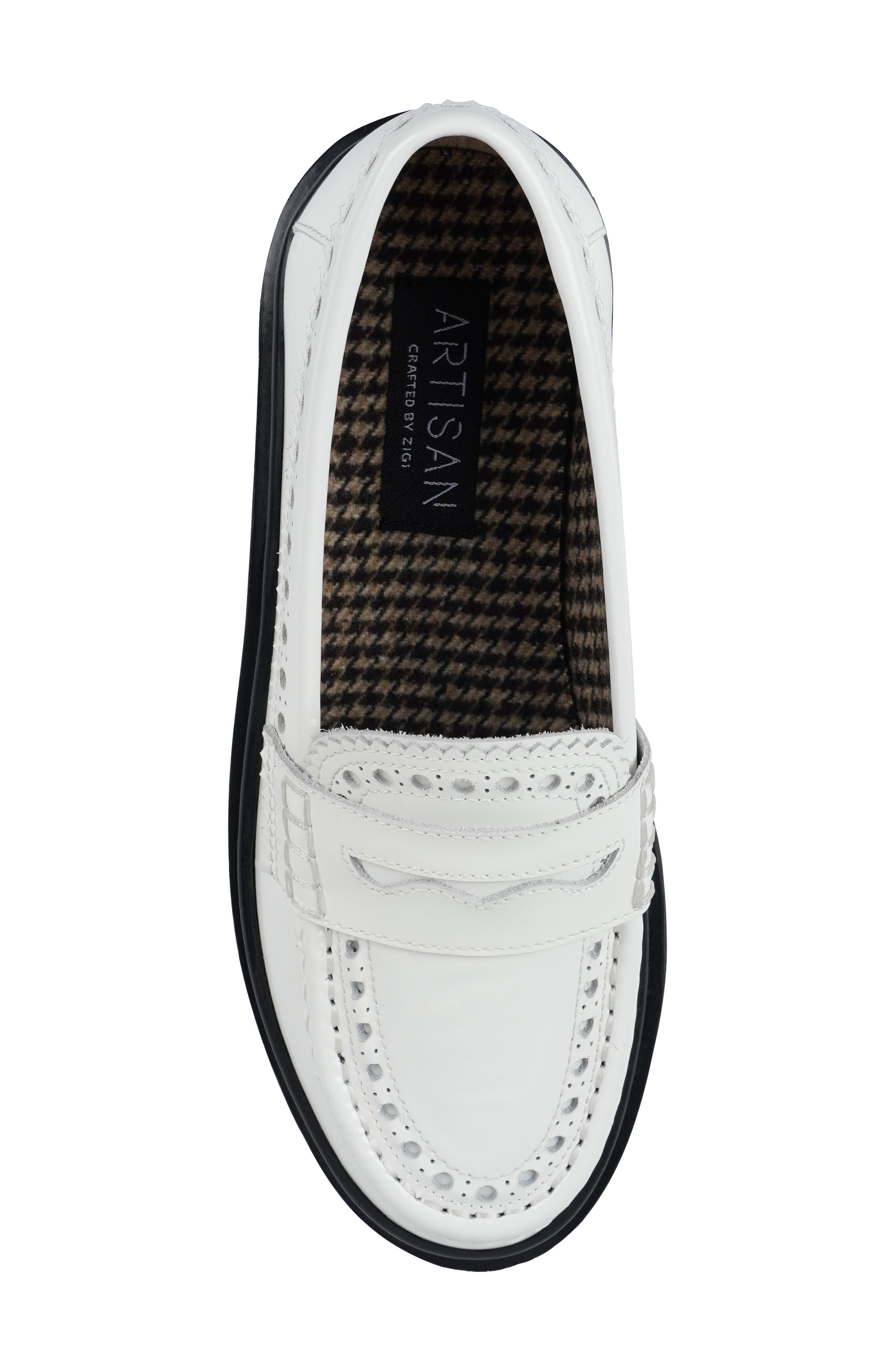 Nayomy Lug Sole Penny Loafer, Alternate, color, WHITE