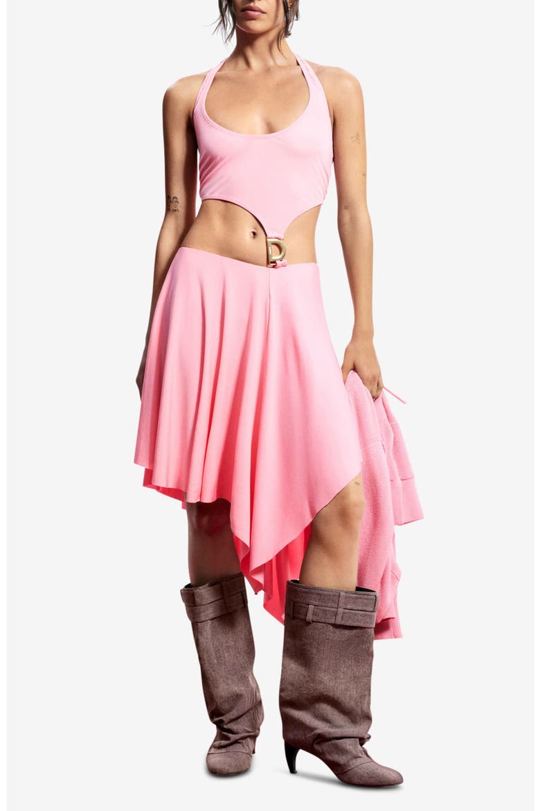 Cutout Halter Dress, Main, color, PINK