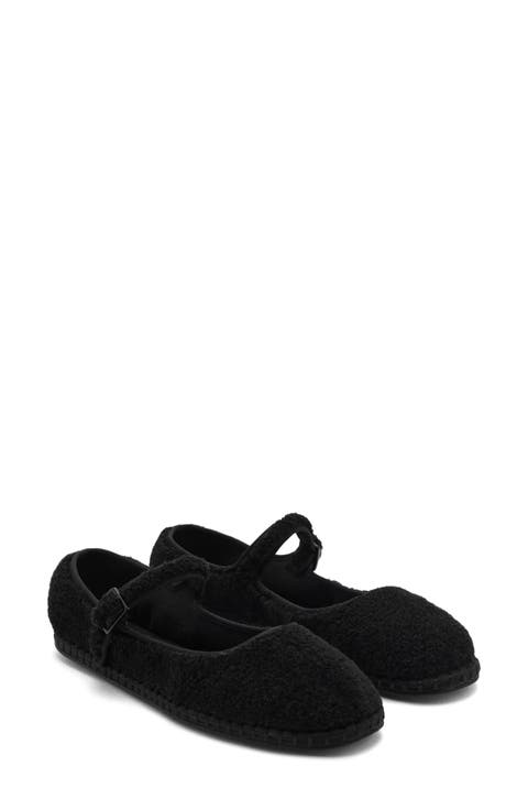 Faux Shearling Ballerina Flat (Women)