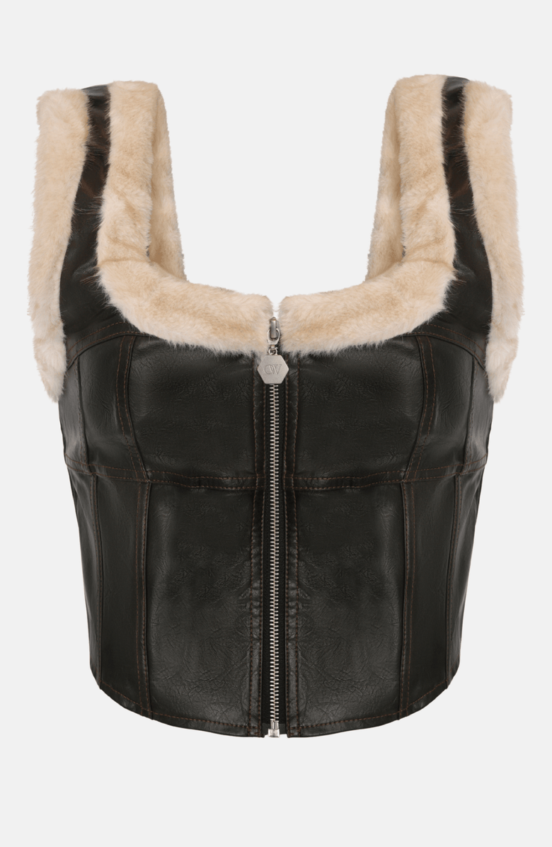 OW Collection KENDRA Top, Alternate, color, Distressed Black