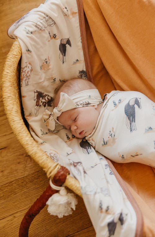 Copper Pearl Boone Swaddle Blanket In Gray