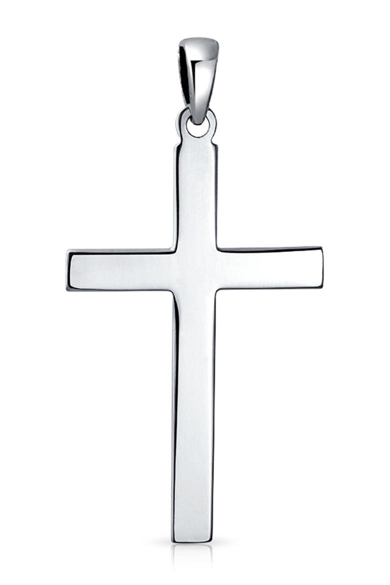 Sterling Silver Cross Pendant Necklace, Alternate, color, SILVER