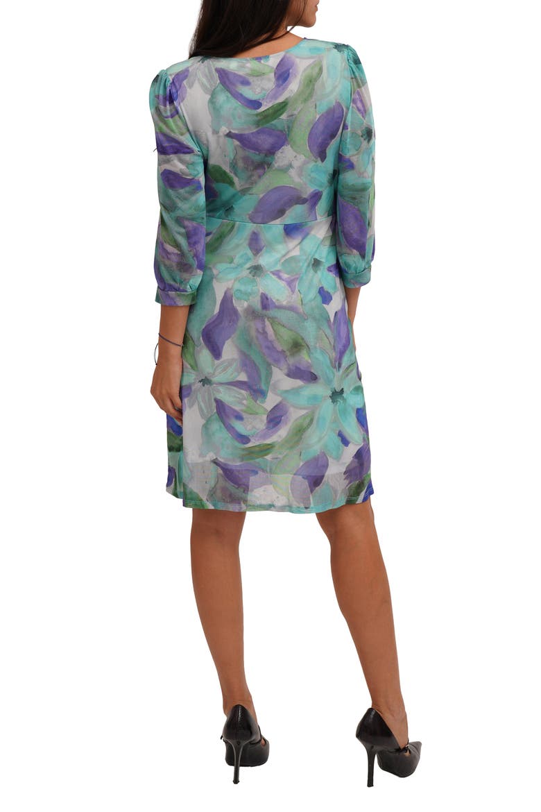Mesh Twist Front Dress, Alternate, color, FLRNC BLUE