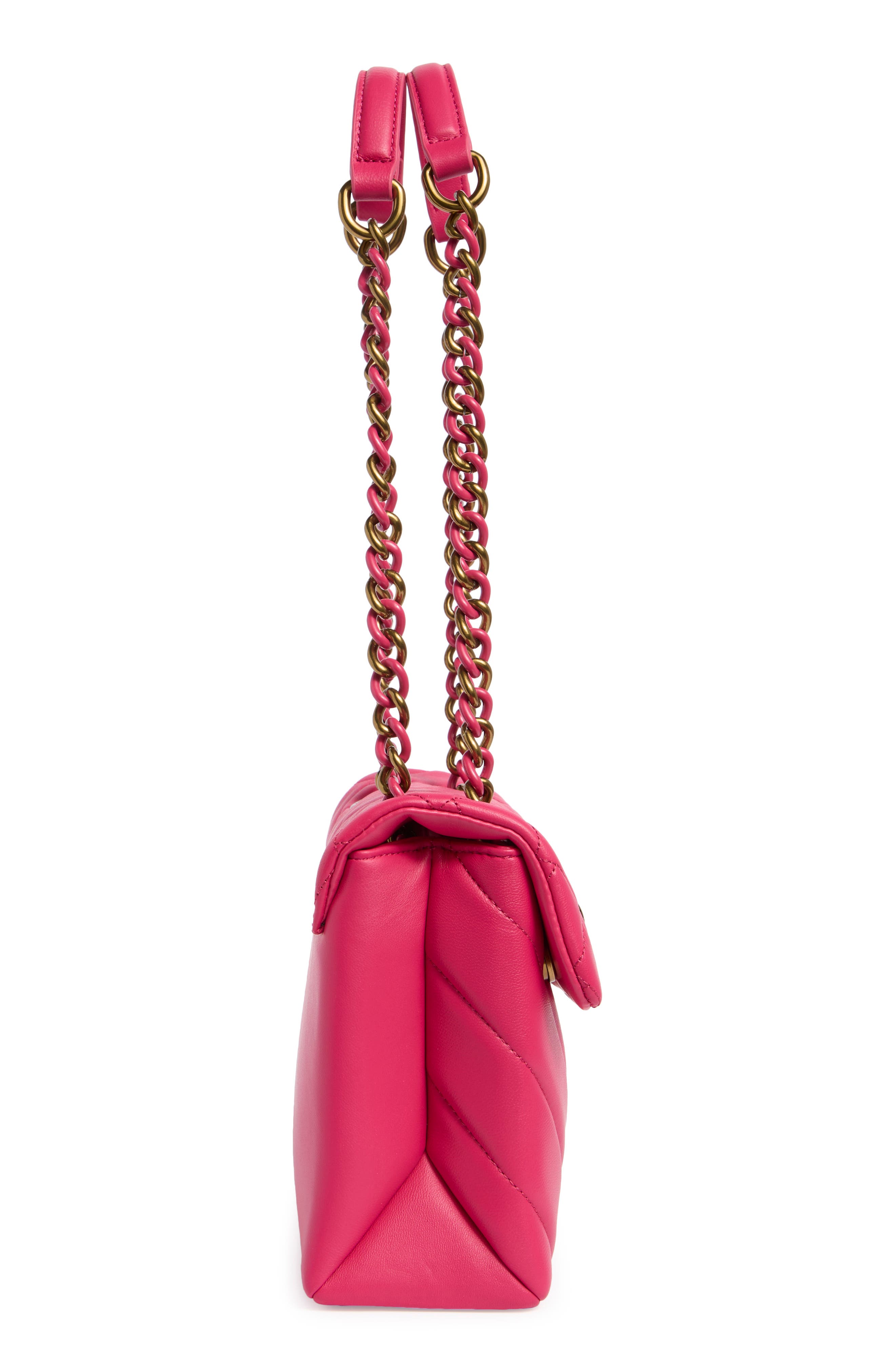 Kurt Geiger London Kensington Quilted Convertible Shoulder Bag, Alternate, color, Pink Comb