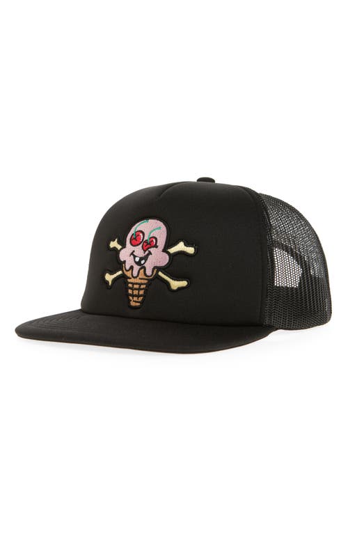 Icecream Cones 'n' Bones Trucker Hat In Black