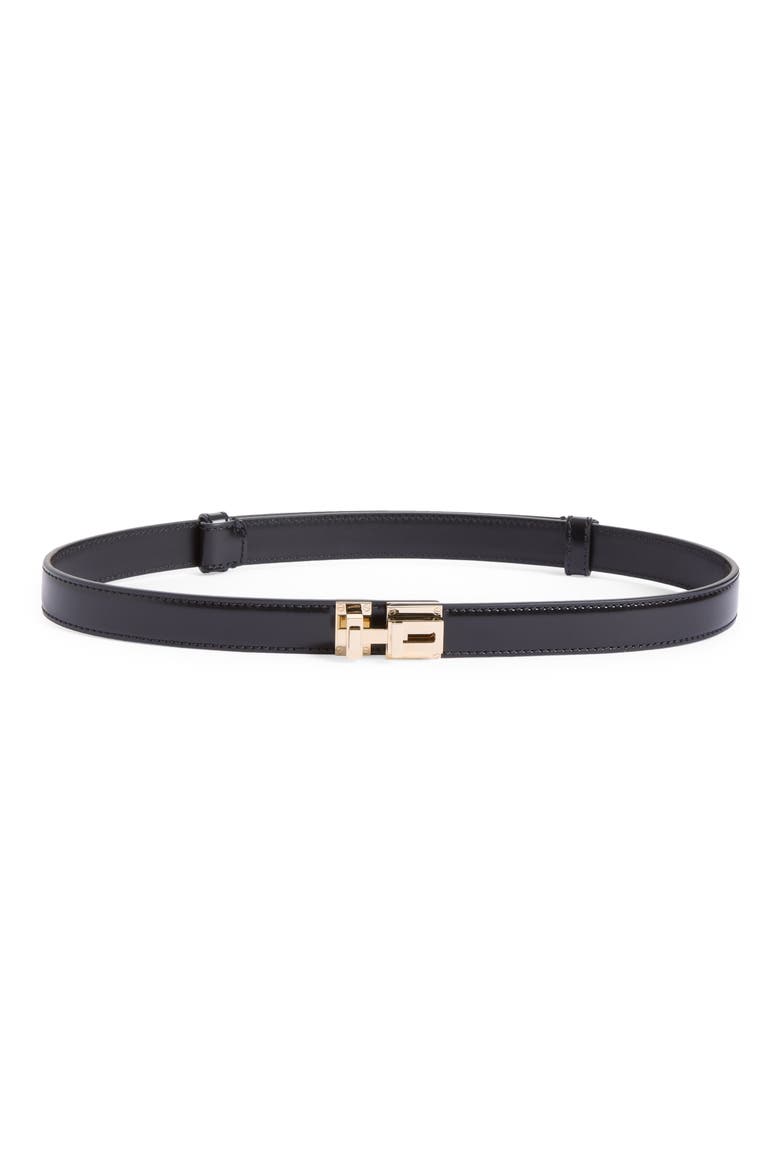 Leather Belt, Main, color, BLACK