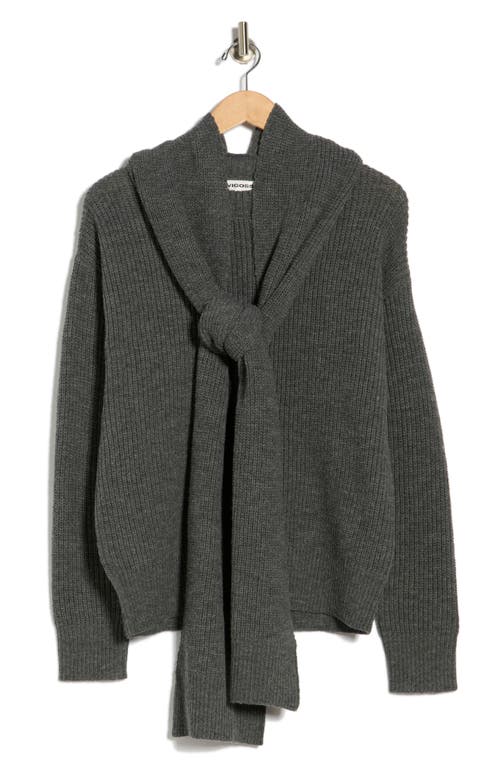 Vigoss Scarf Neck Sweater In Gray