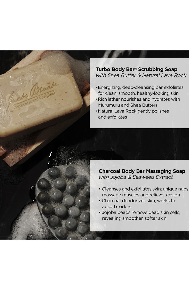 Jack Black Turbo Body Scrubbing Soap Bar 3-Pack, Alternate, color,