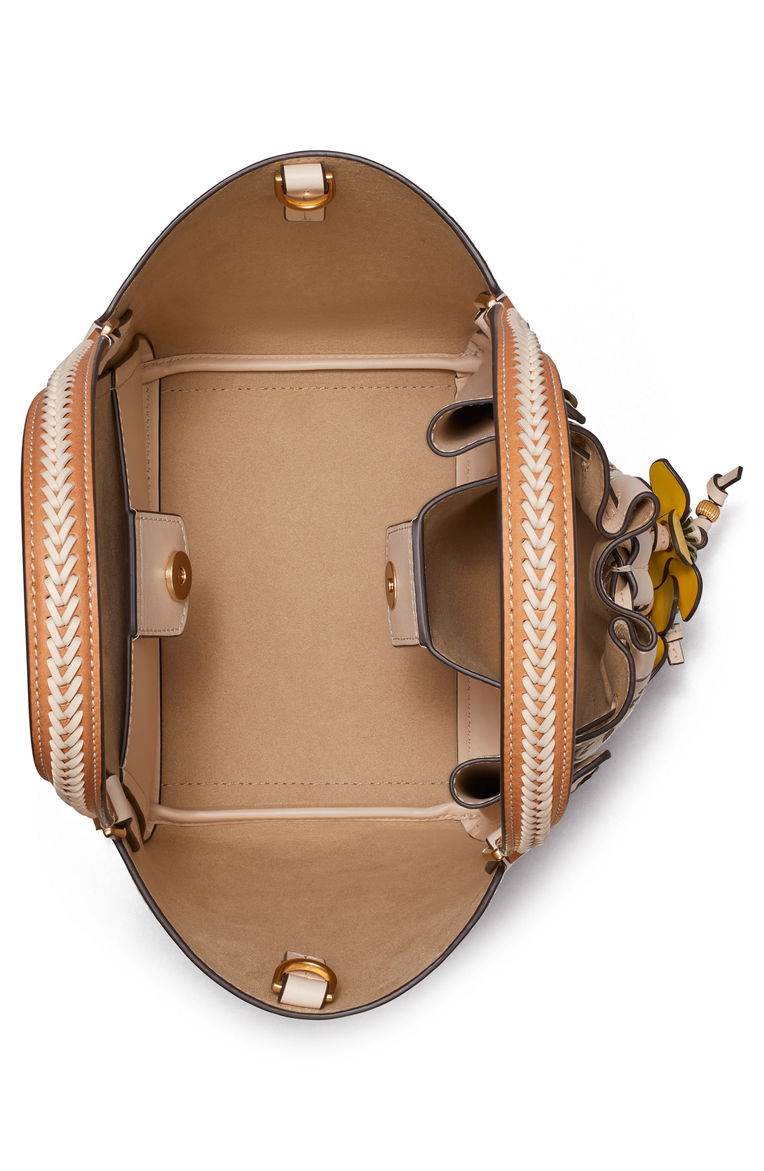 Tory Burch McGraw Braided Monogram Crossbody Bag, Alternate, color, 