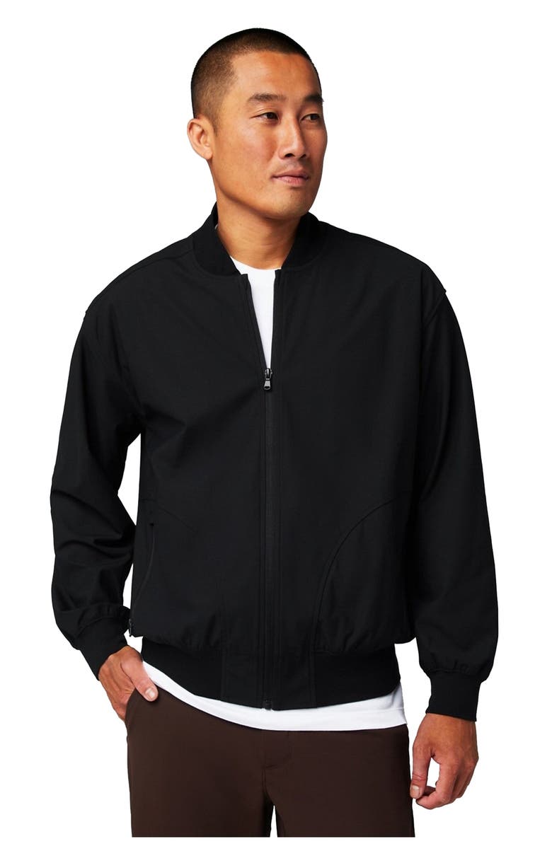 Fabletics Men's The Don Everyday Bomber, Main, color, Black