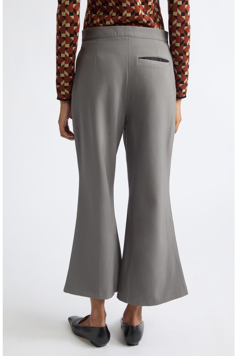 Pintuck Crop Flare Pants, Alternate, color, GREY