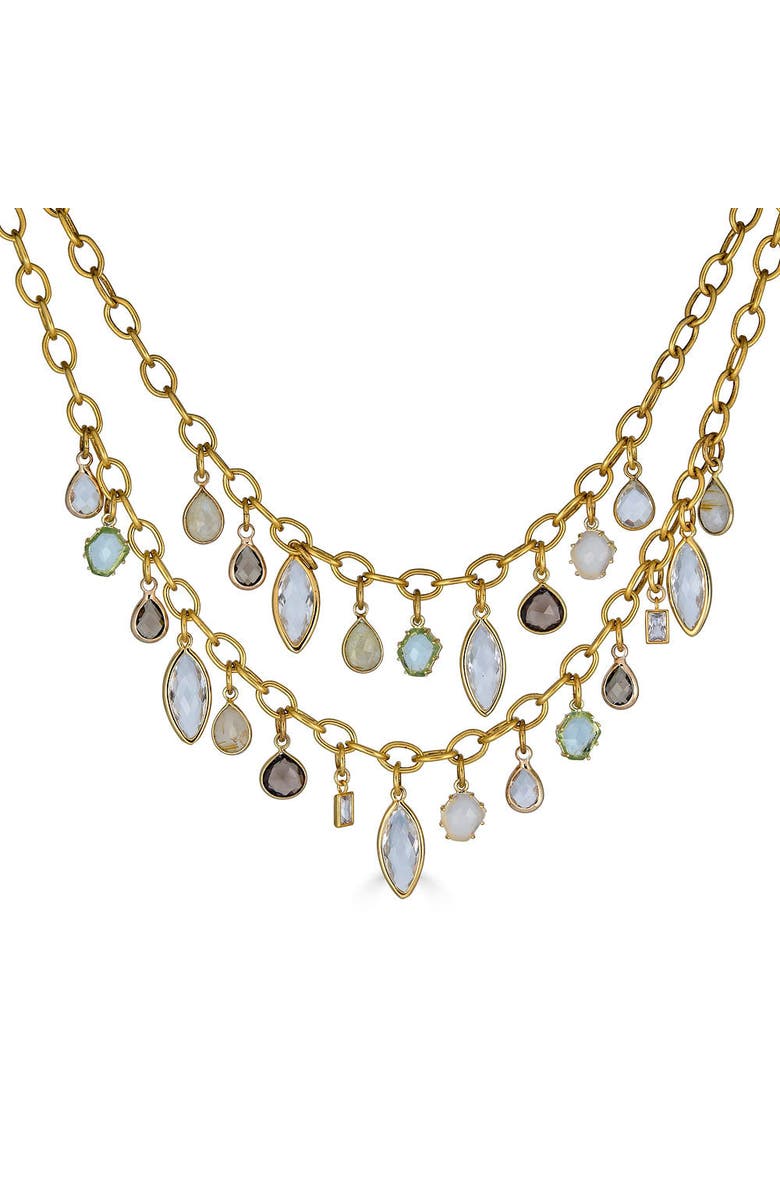 Loni Paul Jewelry Layered Gemstone Charm Necklace, Alternate, color,