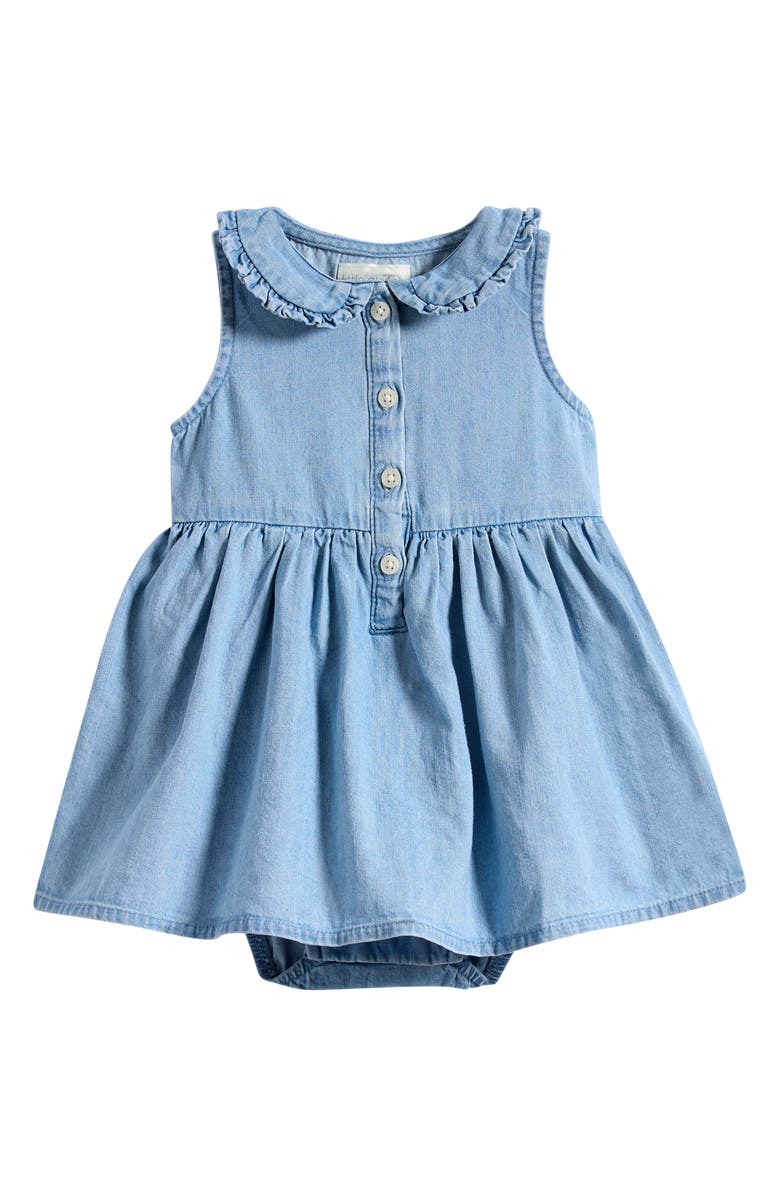 Little Planet Cotton Chambray Dress, Main, color, Chambray