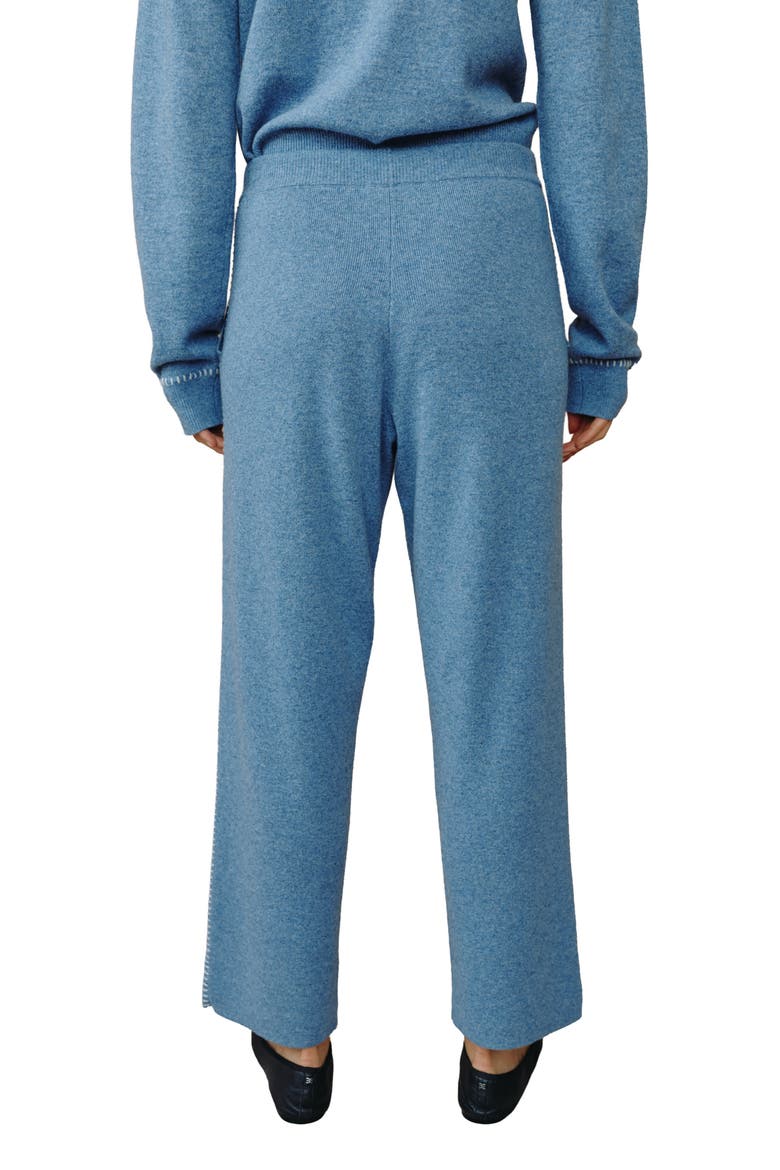 Whipstitch Straight Leg Sweater Pants, Alternate, color, HEATHER BLUE