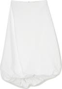 Róhe Twisted Crushed Cotton Blend Midi Skirt