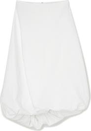 Róhe Twisted Crushed Cotton Blend Midi Skirt