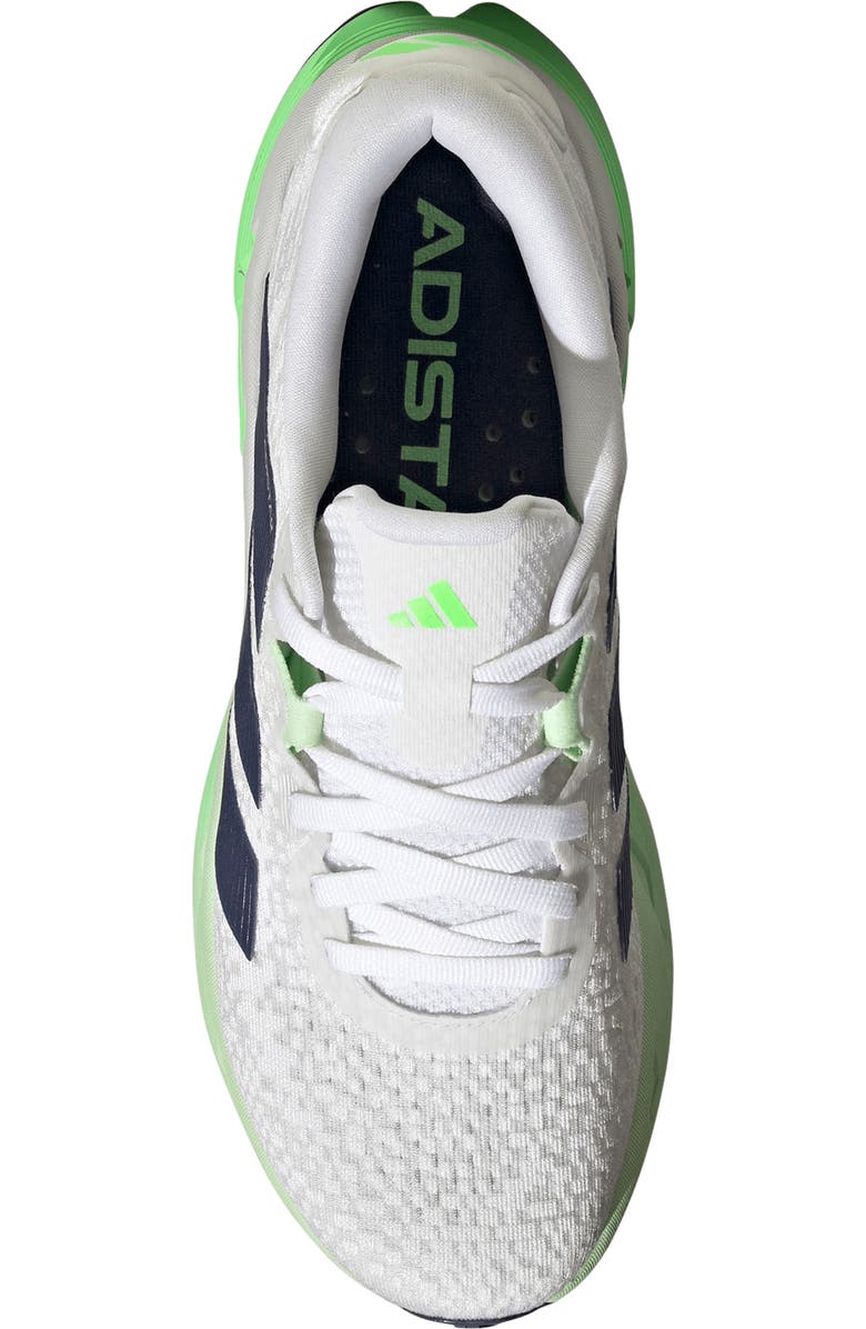 adidas Gender Inclusive Adistar 4 Running Shoe, Alternate, color, White/ Tech Indigo/ Lime Burst