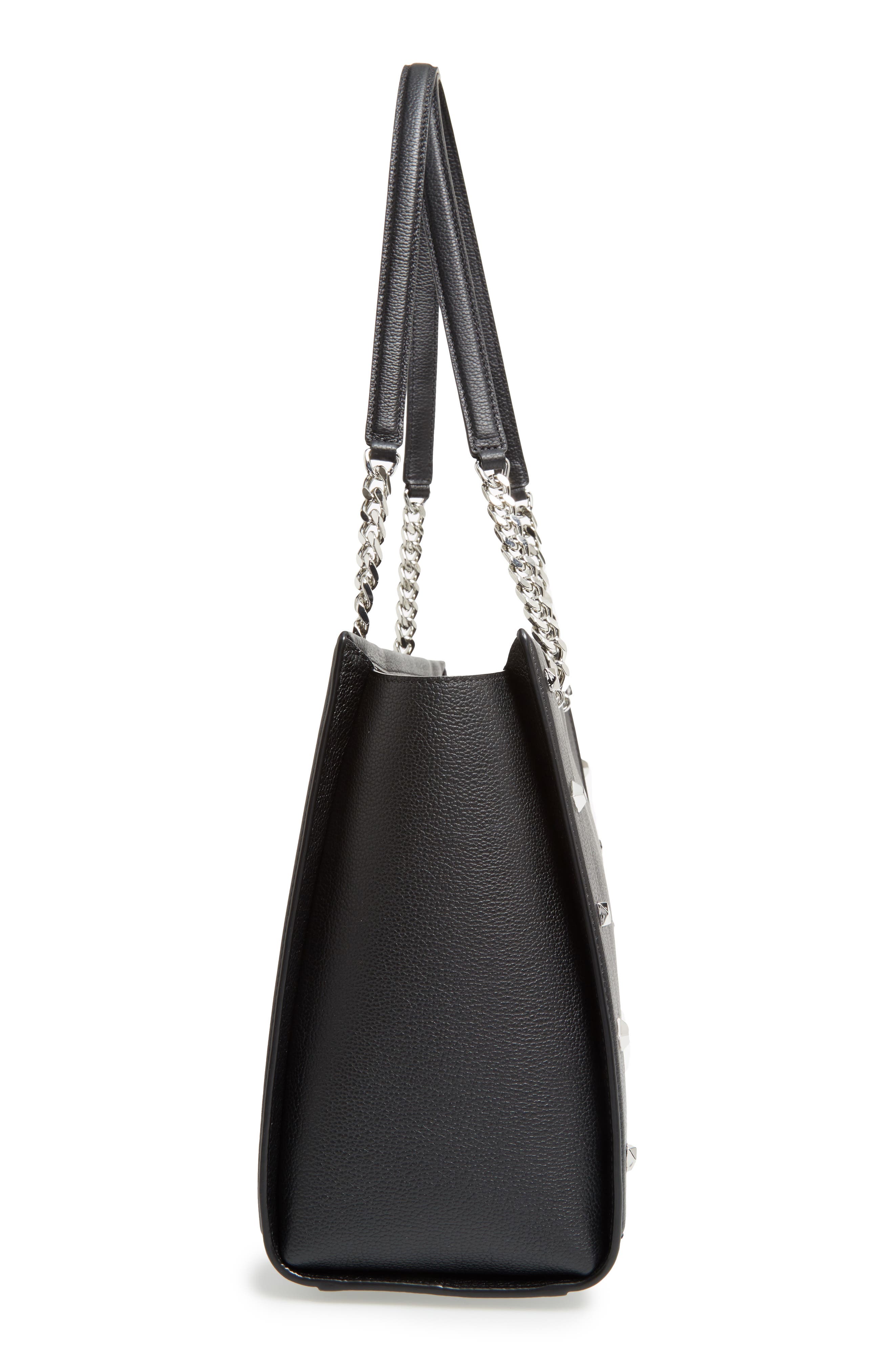 MCM Large Catherine Leather Tote, Alternate, color, 