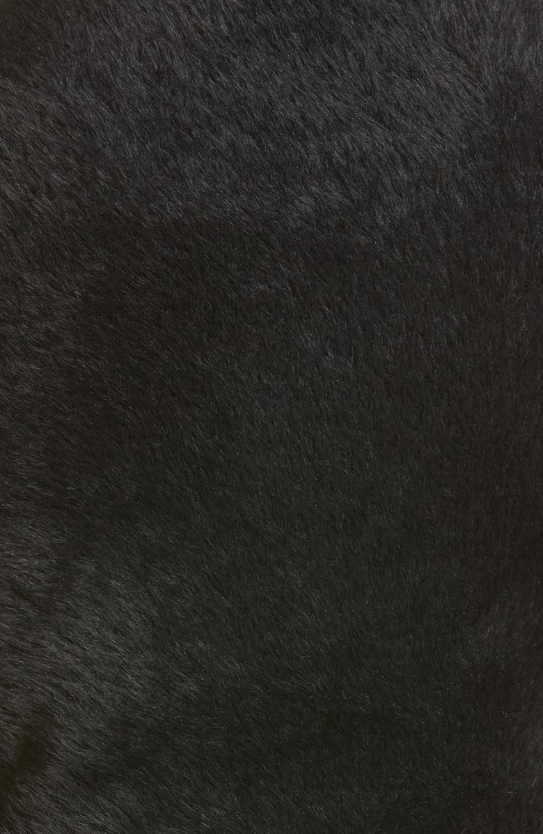 Alexander Wang Crystal Knot Crop Faux Fur Top, Alternate, color, 