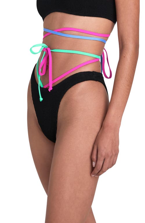 Bondeye Bound By Bond-eye Serenity Strappy Bikini Bottoms In Black